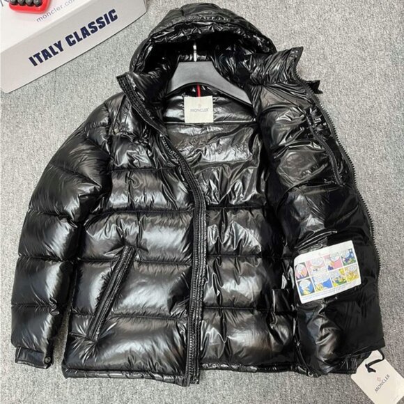 Moncler Shiny Black Men's Puffer Jacket - Picture 3 of 6